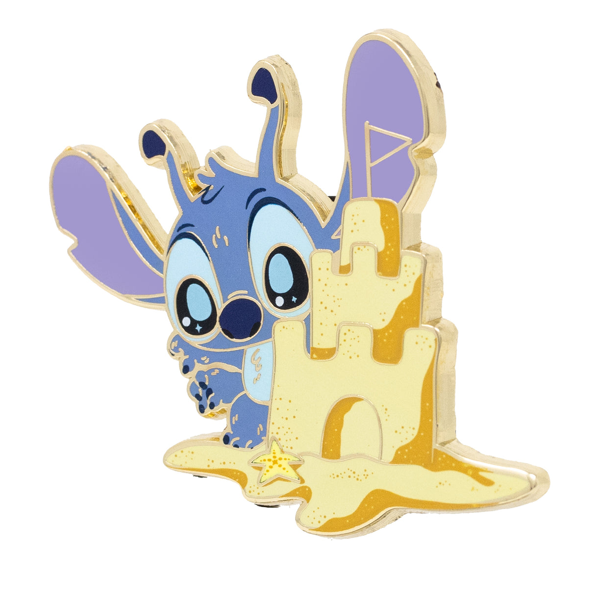 Disney Stitch Cutie Series - Stitch Sand Castle 2" Collectible Pin Special Edition 300 - NEW RELEASE