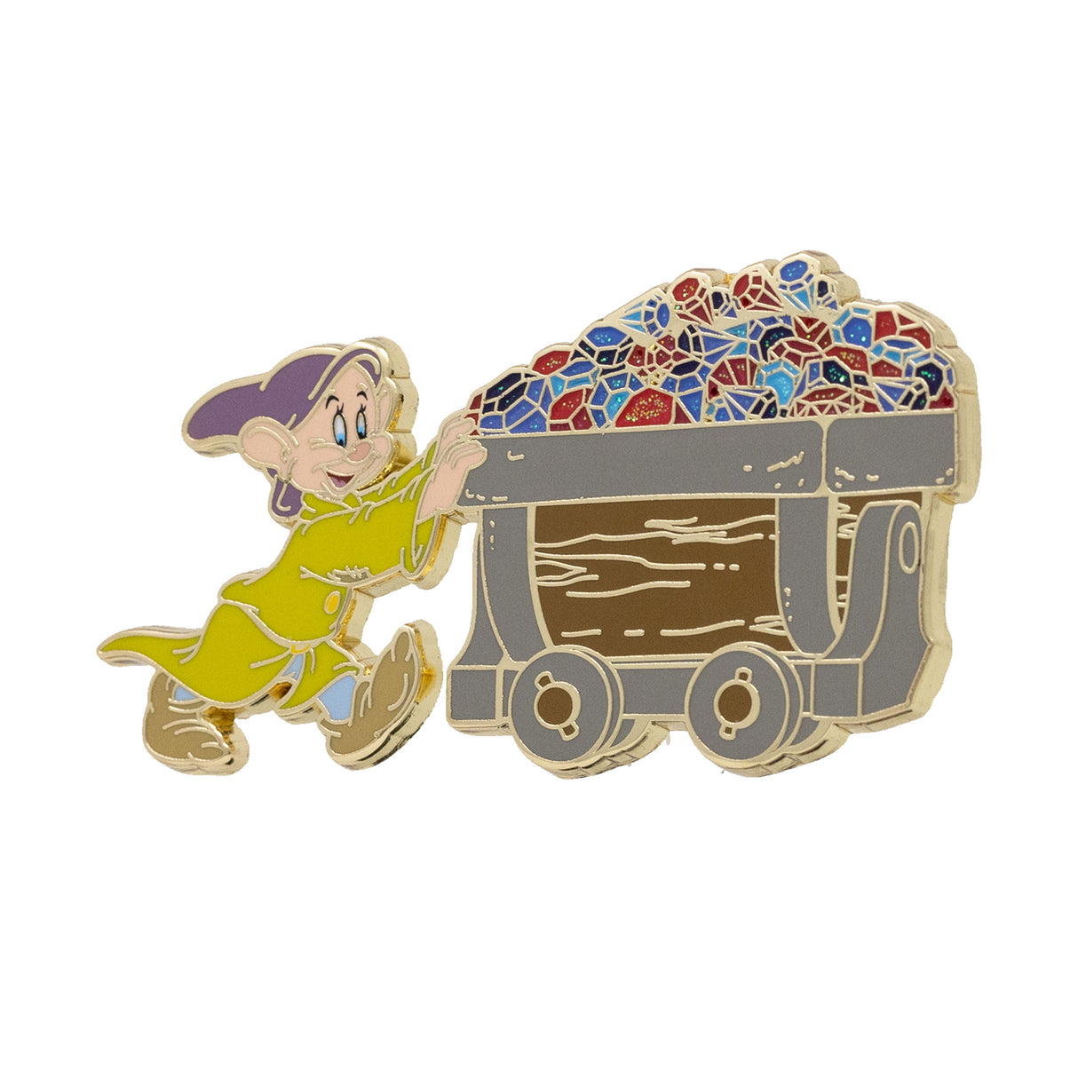 Disney Snow White and the Seven Dwarfs Dopey with Jewels 2.25" Collectible Pin - NEW RELEASE