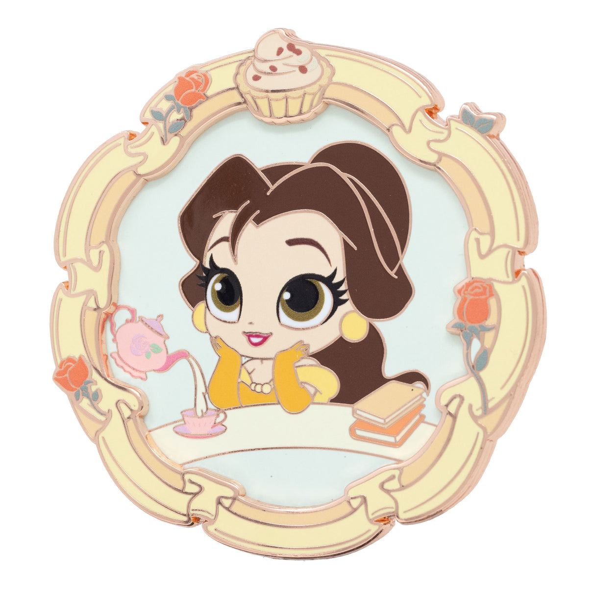 Disney Cutie Princess & Food Series Belle 3" Collectible Pin on Pin Special Edition 400 - PREORDER