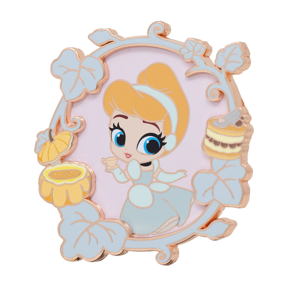 Disney Cutie Princess & Food Series Cinderella 3" Collectible Pin on Pin Special Edition 400 - PREORDER