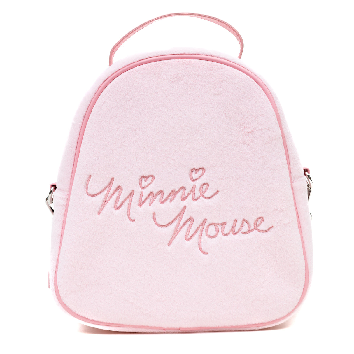 Disney Minnie Mouse Furry Pink Bow Crossbody Bag