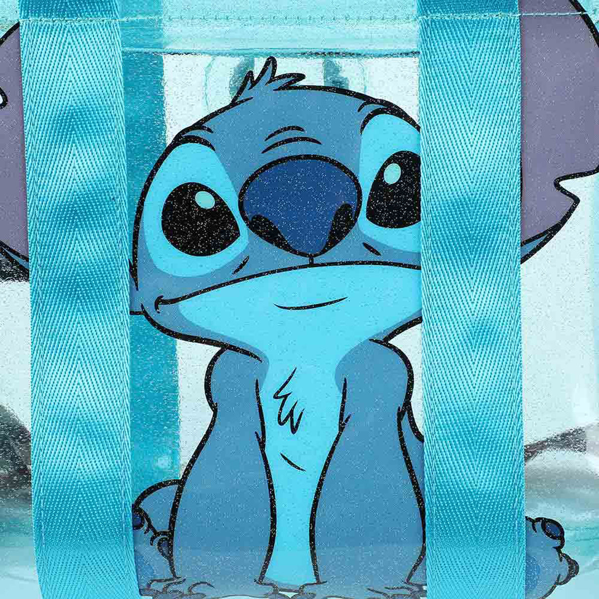 Disney Stitch Glitter Clear Tote Crossbody Bag