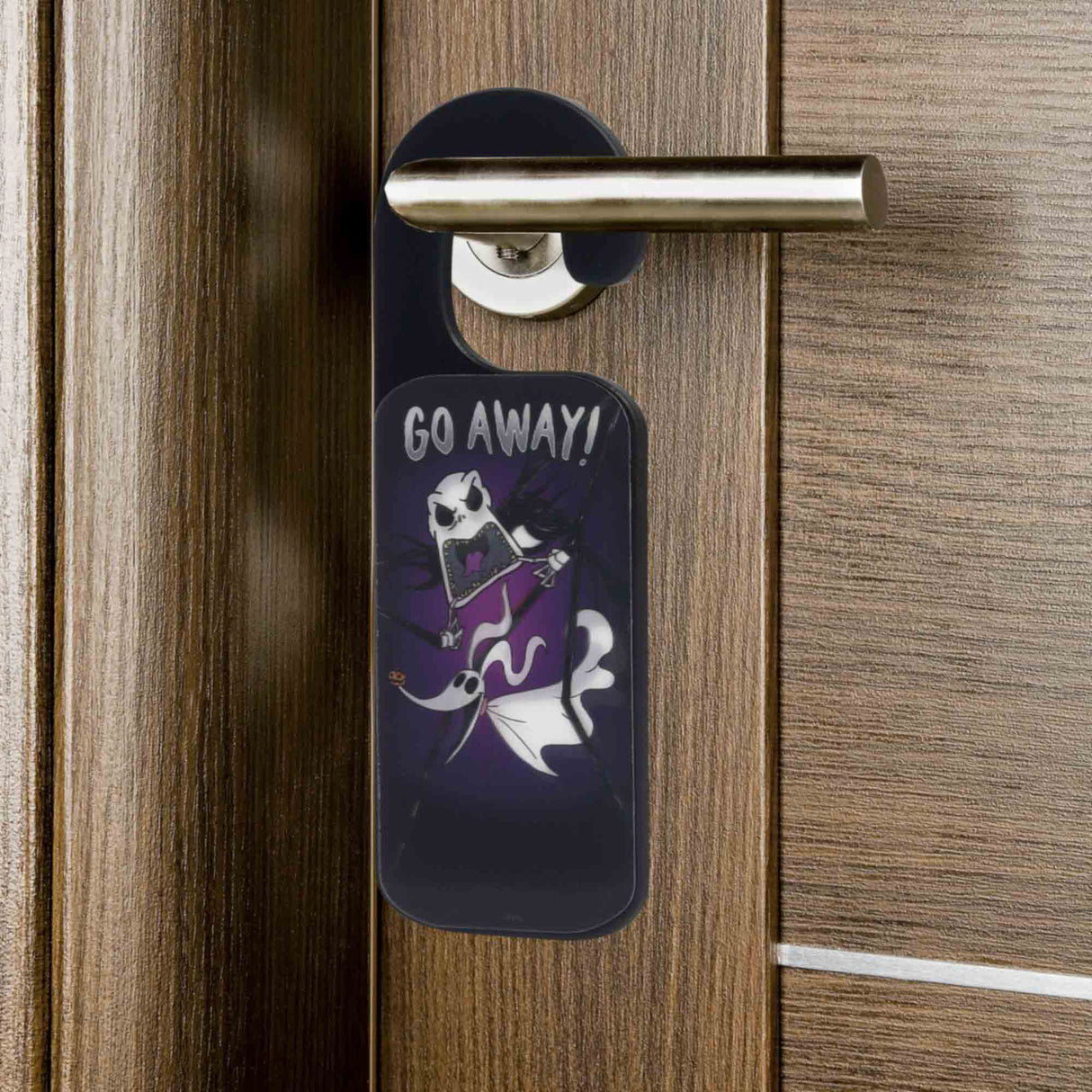 Nightmare Before Christmas Jack Is Back & Go Away Sided Wood Door Hanger