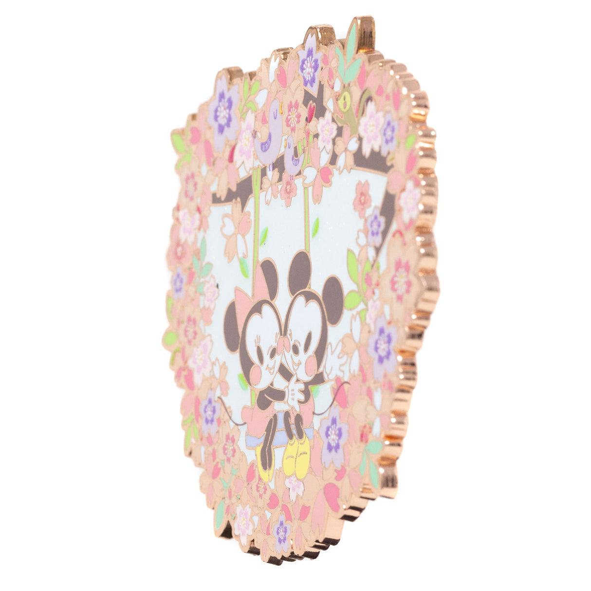 Disney Cherry Blossom Series Mickey and Minnie Tree Swing Collectible Pin Special Edition 300