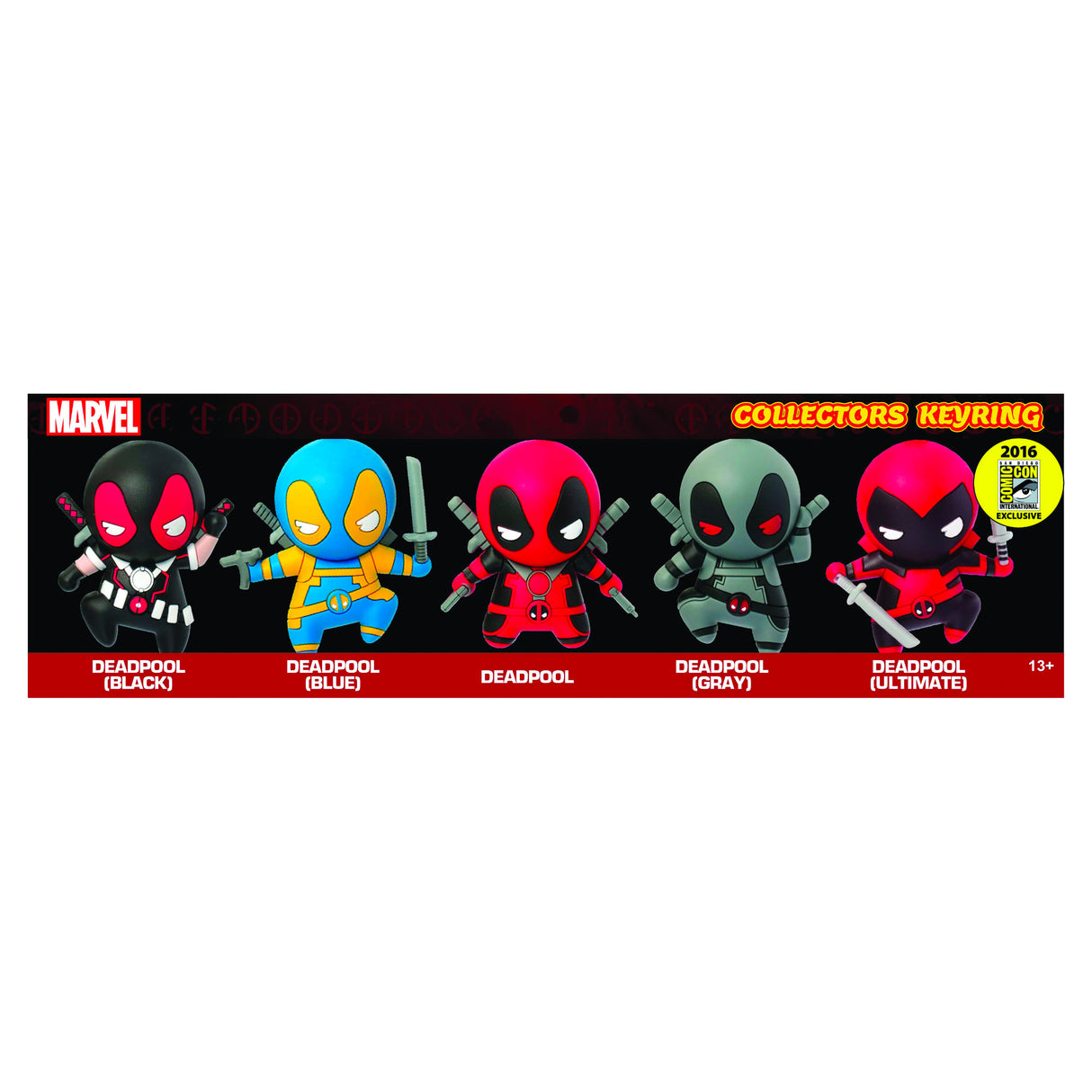 Marvel Deadpool Collectors Keyring Set - Comic Con 2016 Exclusive