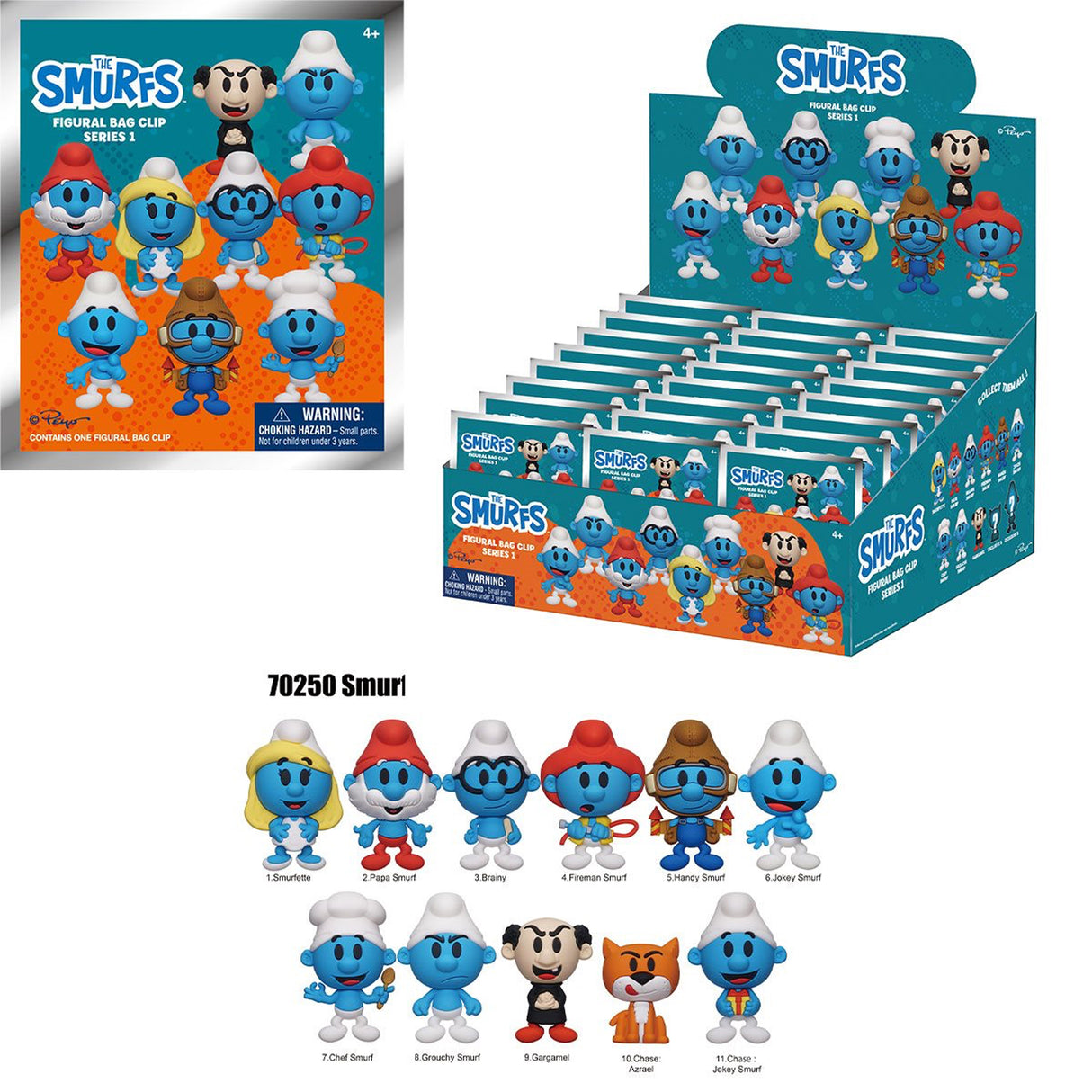 The Smurfs Series 1 Bag Clip - Mystery Bag