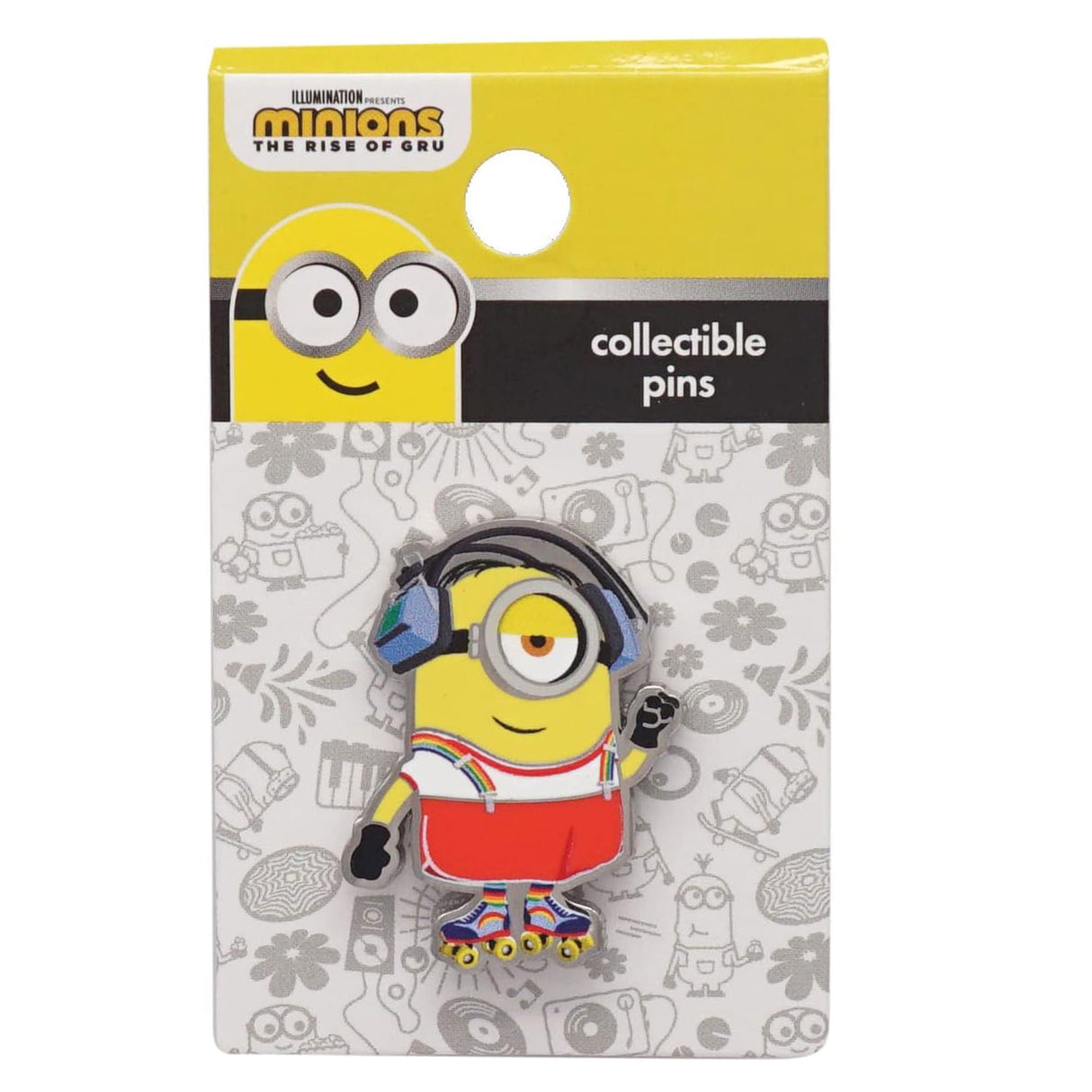 Minions Stuart on Roller Skates 1.75" Collectible Pin