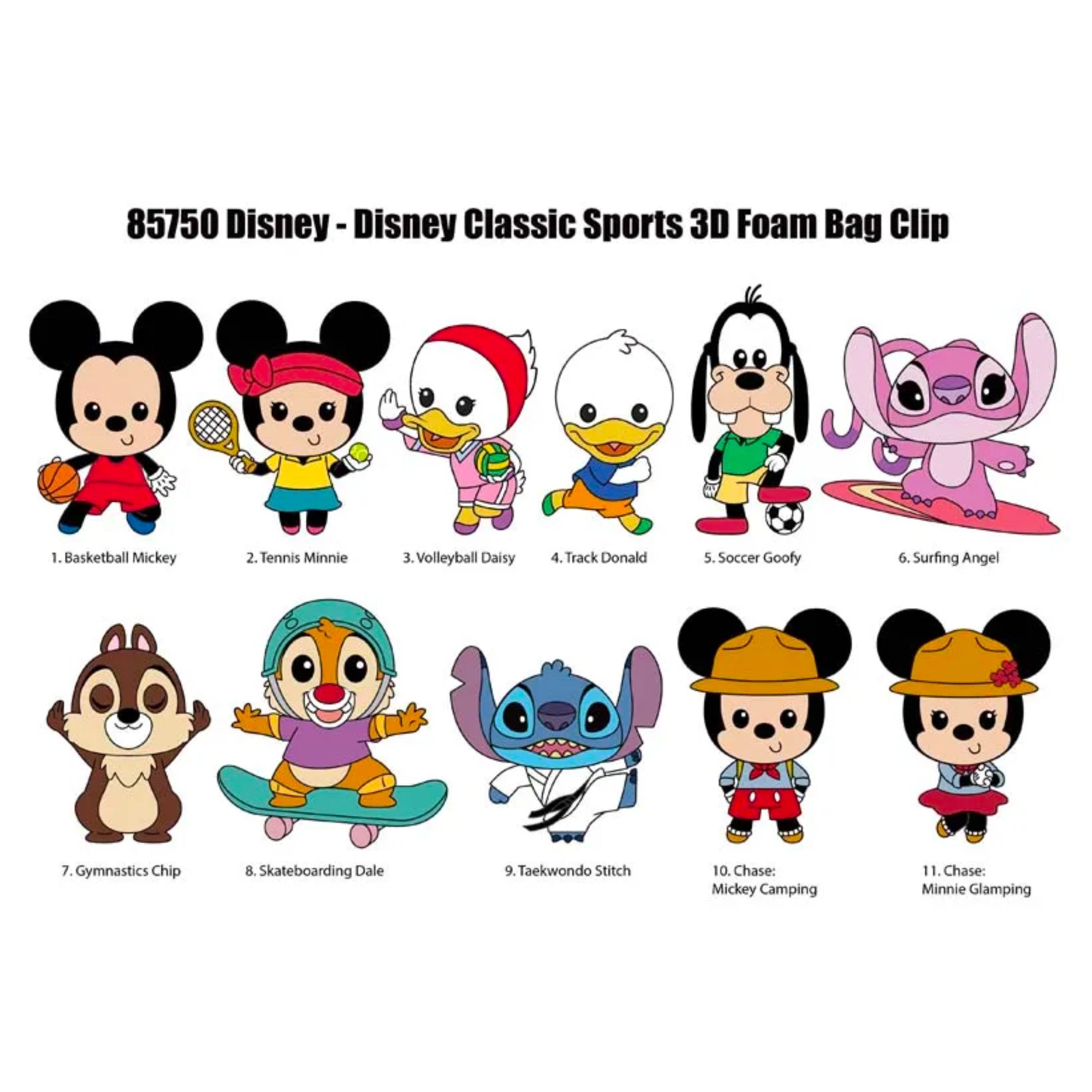 Disney Sports 3D Foam Bag Clip