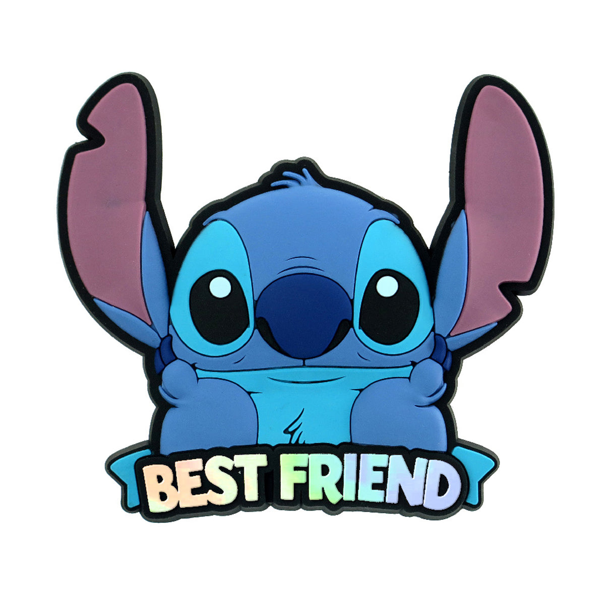 Disney Stitch "Best Friend" Holographic Accents Collectible Soft Touch Magnet