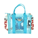 Disney Stitch Glitter Clear Tote Crossbody Bag