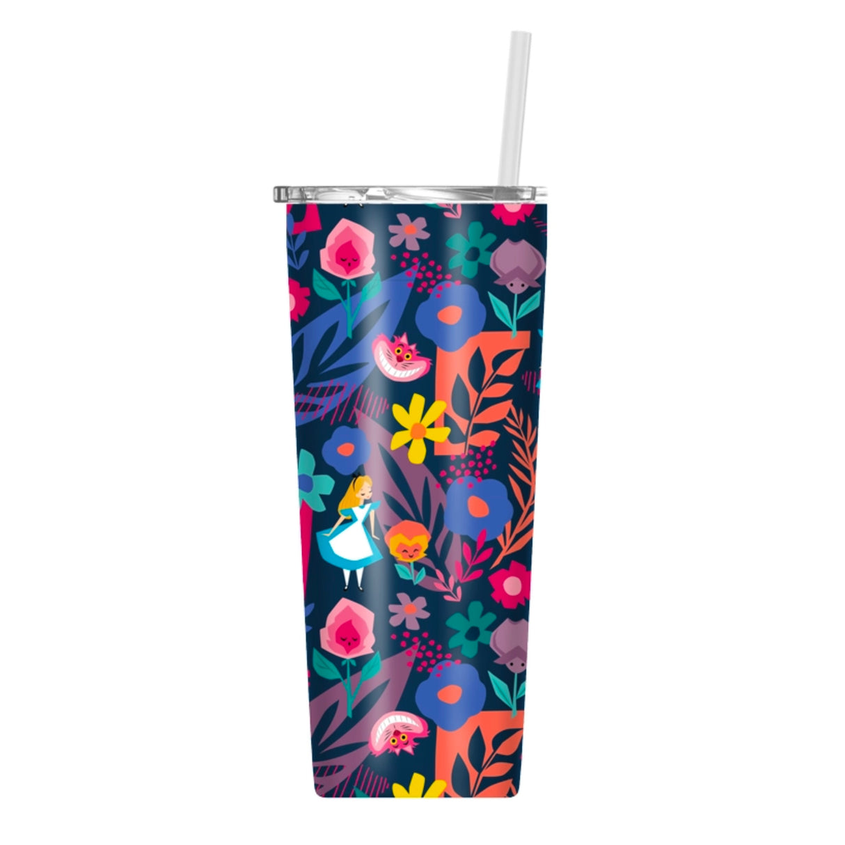 Alice in Wonderland Floral 22oz Stainless Steel Tumbler