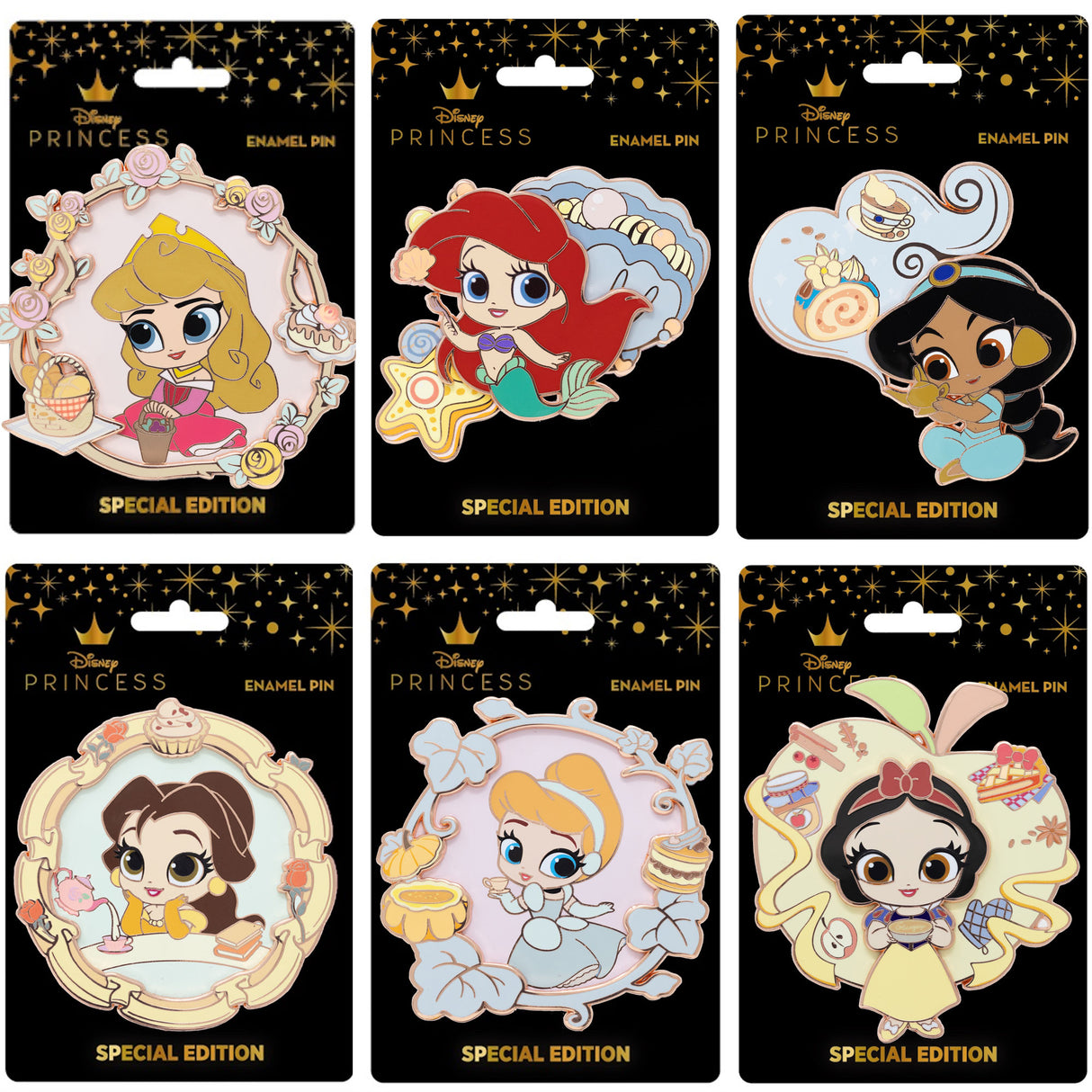 Disney Cutie Princess & Food Series 3" Collectible Pin on Pin Special Edition 400 - PREORDER