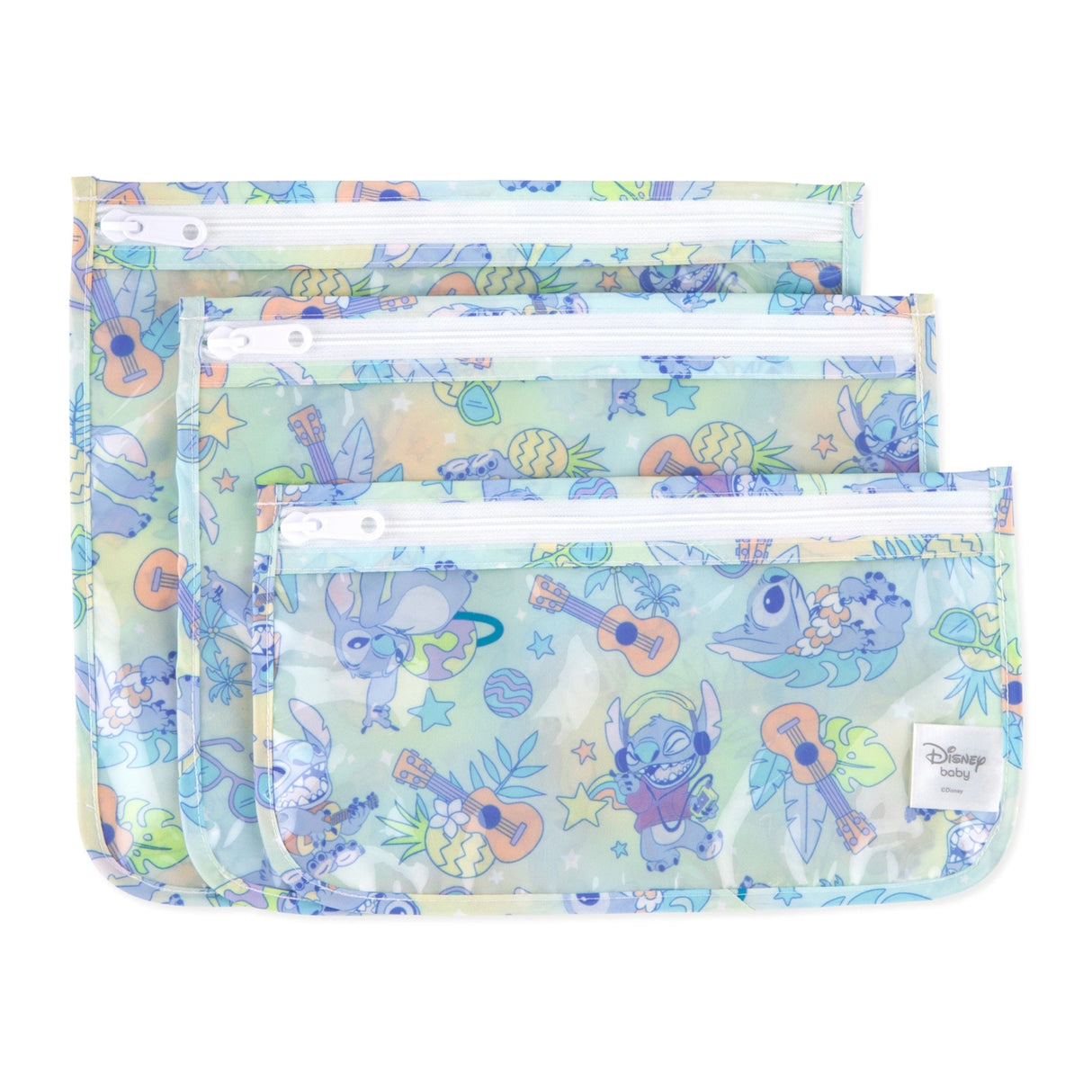 Aloha Stitch Clear Travel Bag 3 Pack