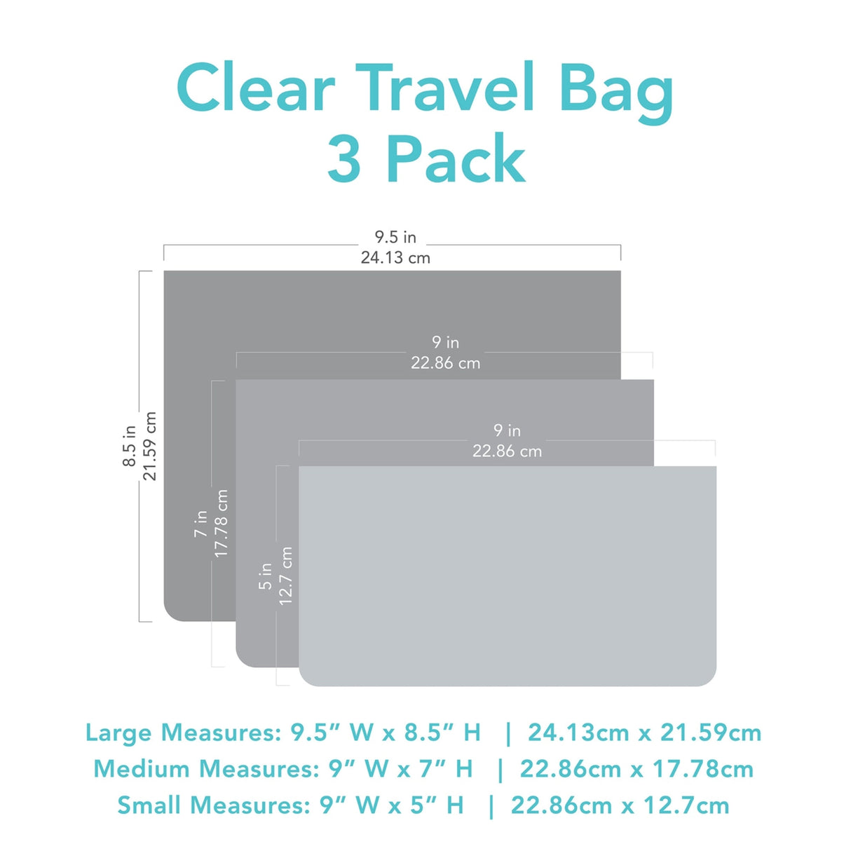 Aloha Stitch Clear Travel Bag 3 Pack