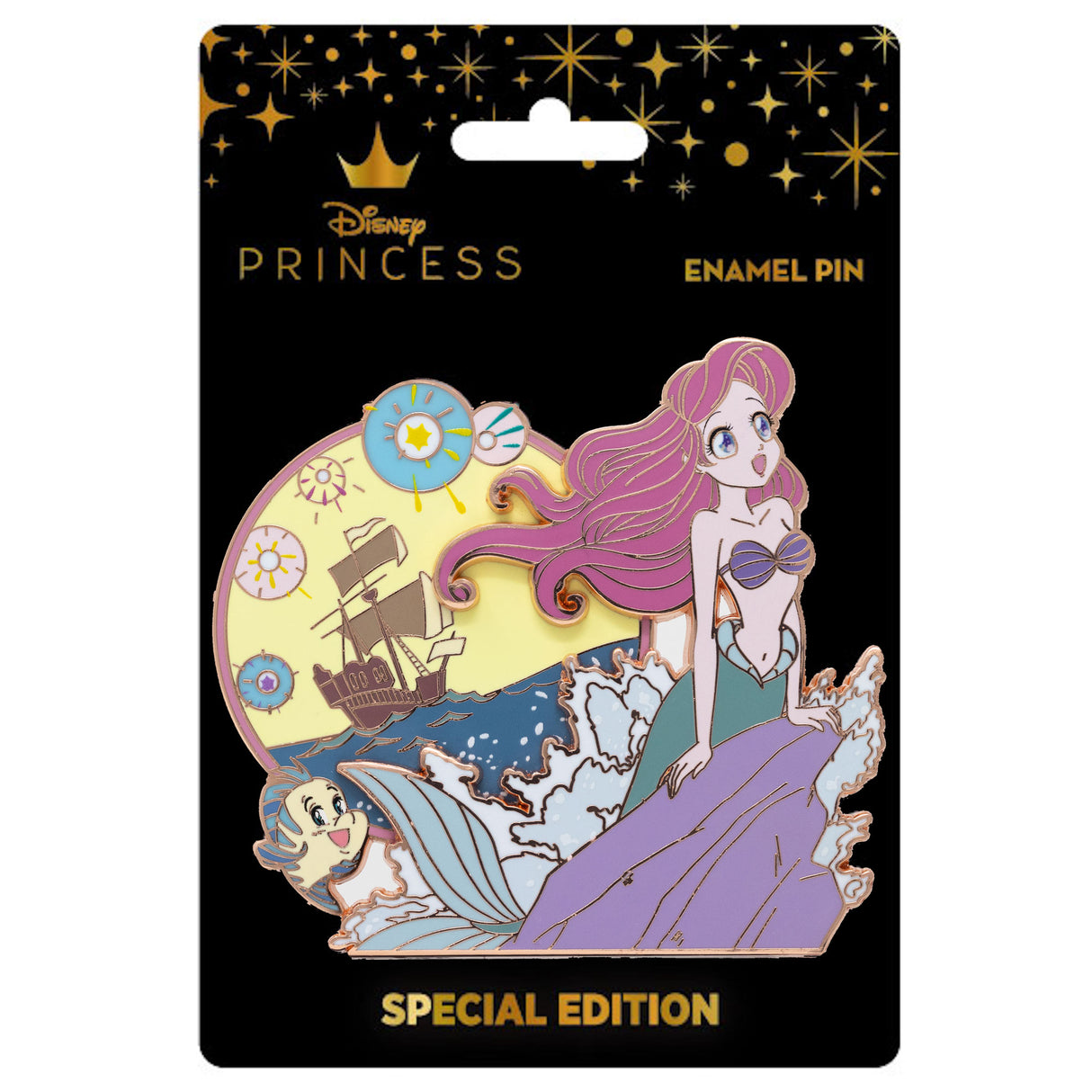 Disney Princess Manga Series The Little Mermaid Ariel Jumbo Collectible Pin on Pin Special Edition 300 - NEW RELEASE