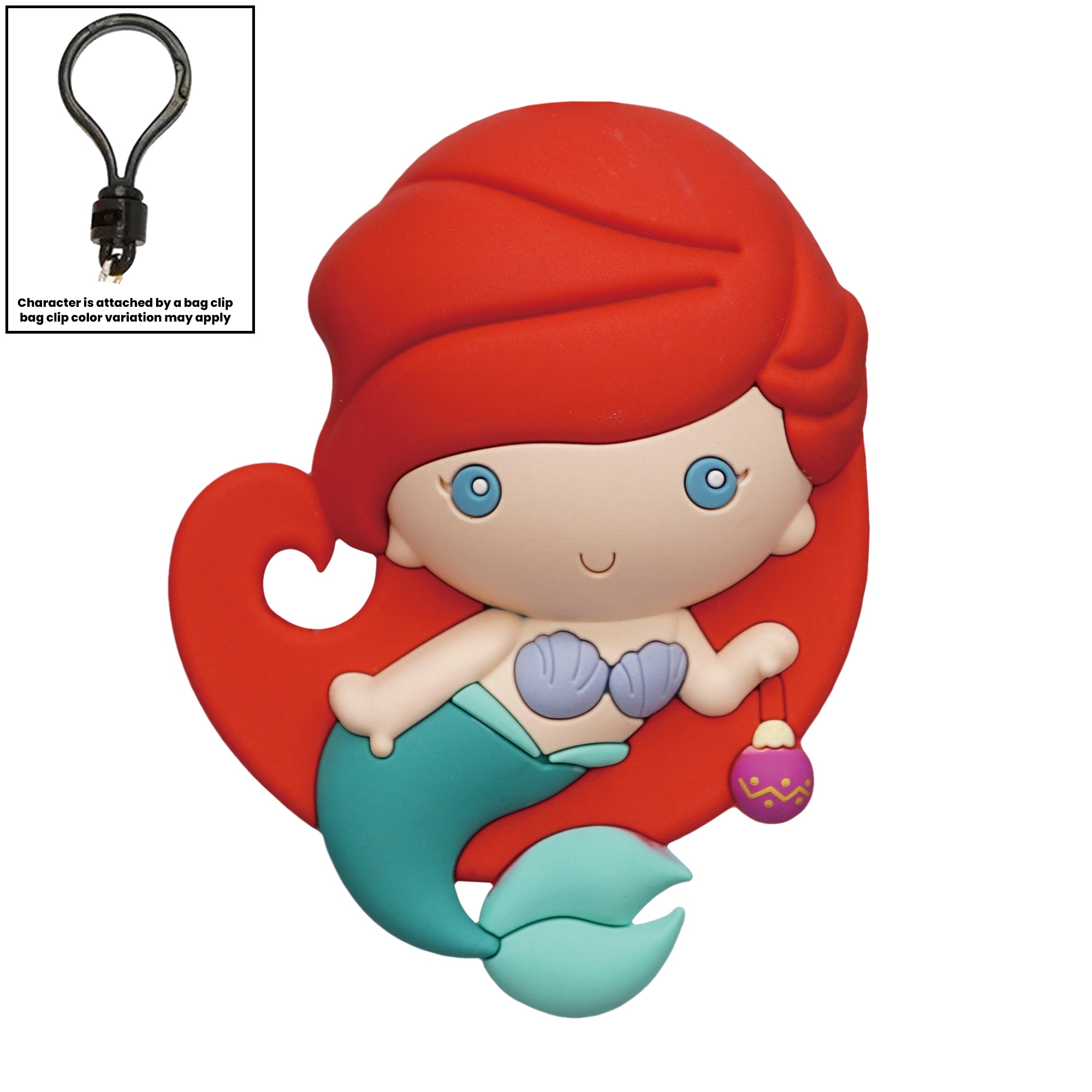 Disney The Little Mermaid Holiday Ariel Mermaid Bag Clip/Ornament