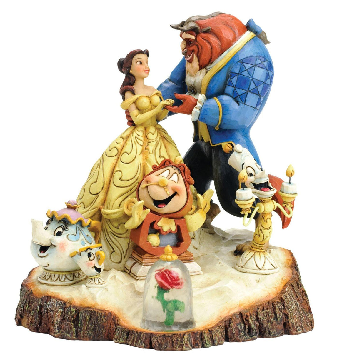 Disney Traditions - Beauty-Beast Carved by Heart Figurine