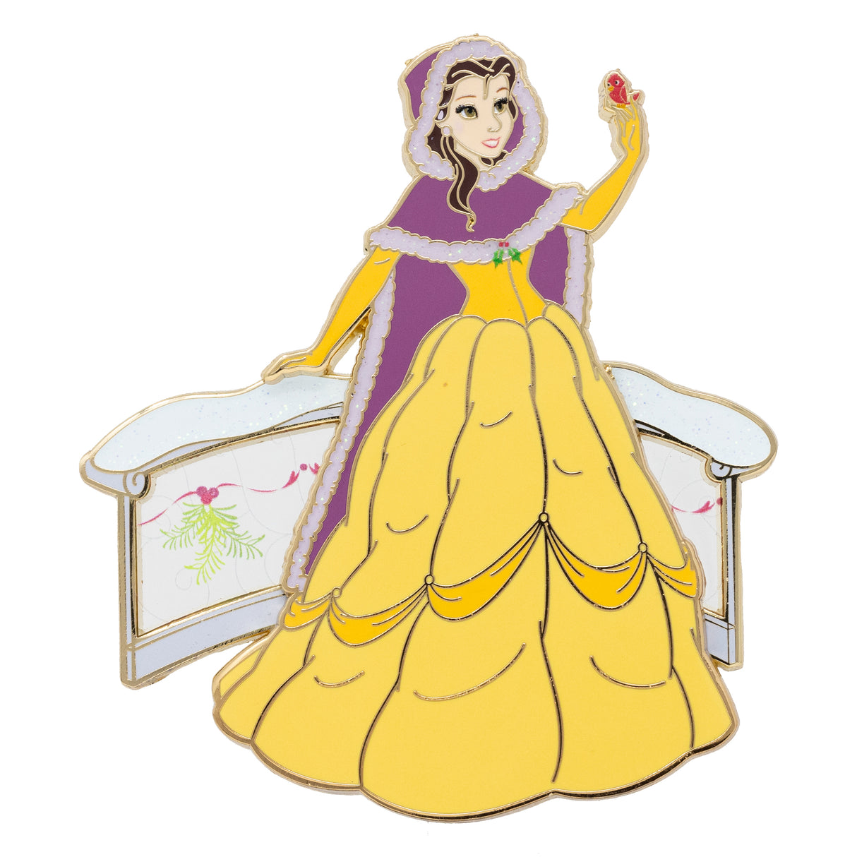 Disney Winter Princesses - Belle 3" Collectible Pin on Pin Special Edition 300 - PREORDER