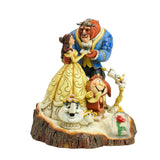 Disney Traditions - Beauty-Beast Carved by Heart Figurine