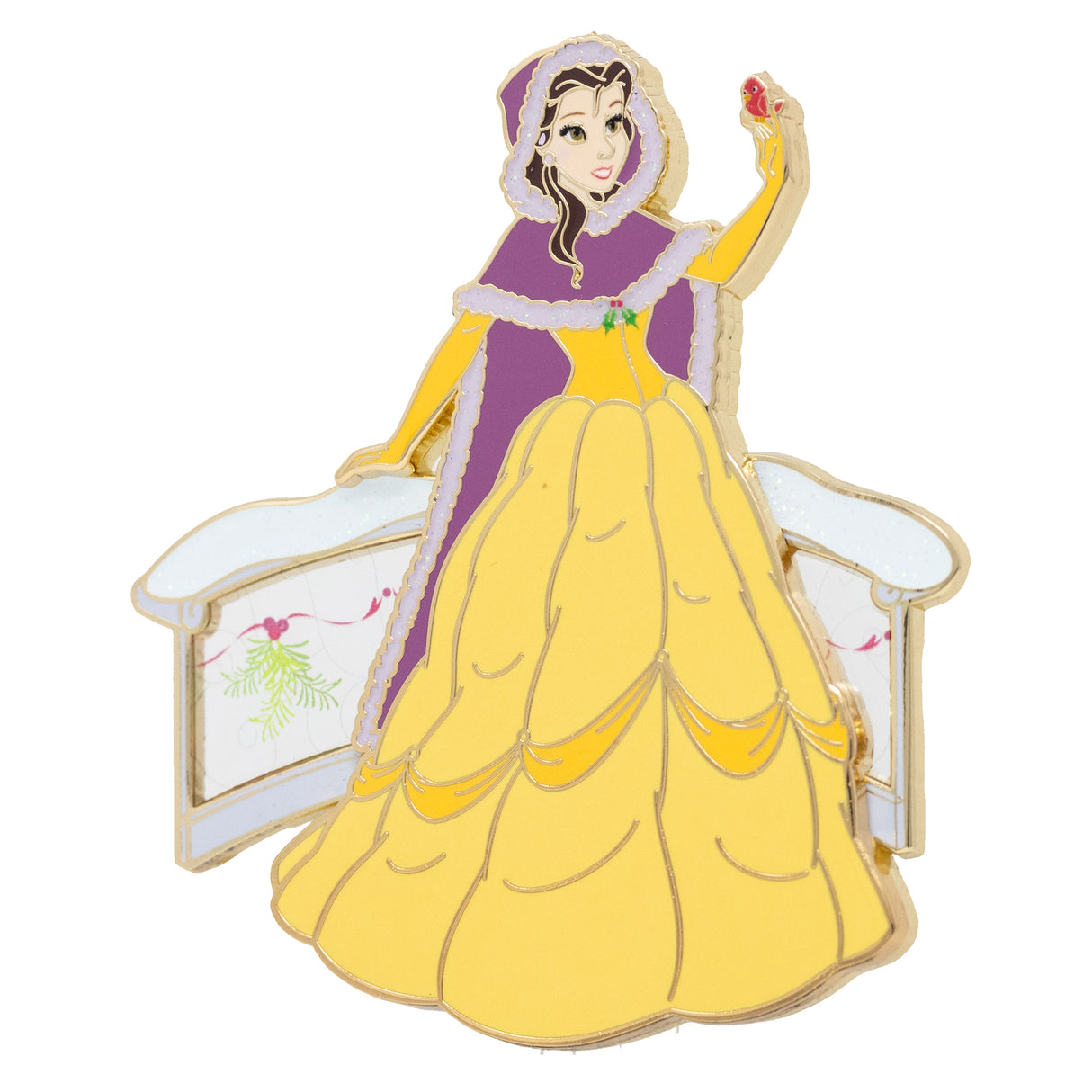 Disney Winter Princesses - Belle 3" Collectible Pin on Pin Special Edition 300 - PREORDER