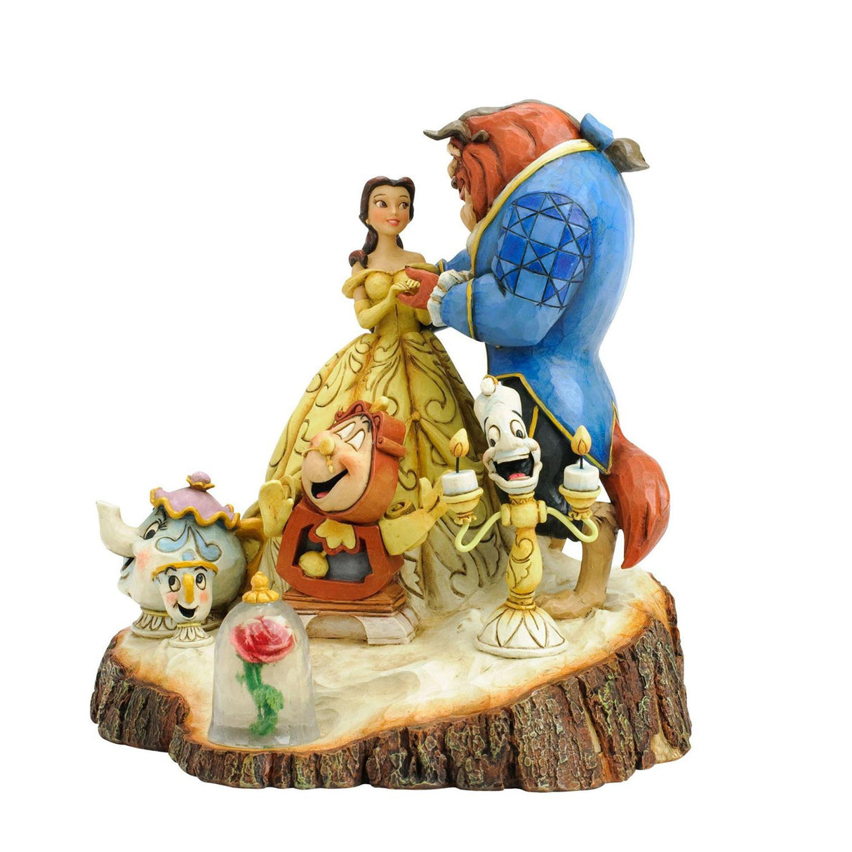 Disney Traditions - Beauty-Beast Carved by Heart Figurine