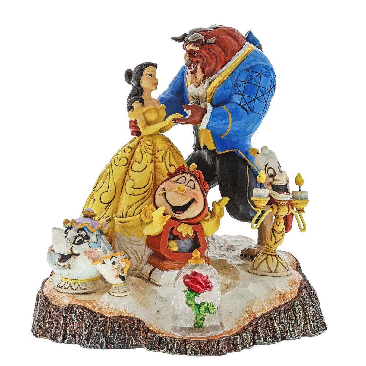 Disney Traditions - Beauty-Beast Carved by Heart Figurine