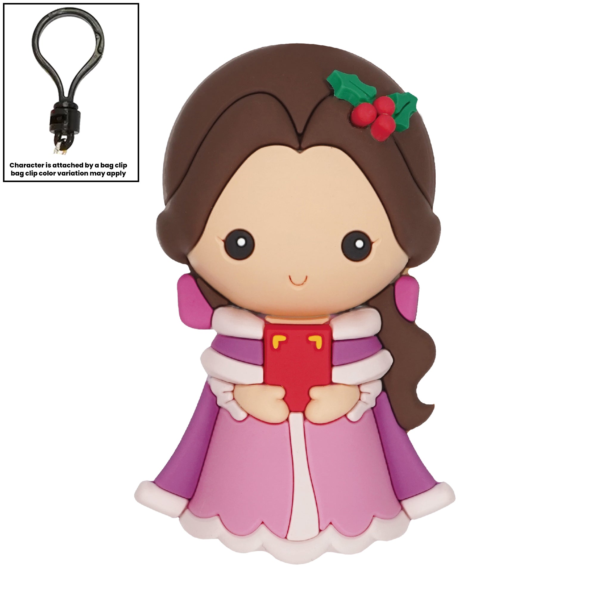 Disney Beauty and the Beast Winter Belle Bag Clip/Ornament