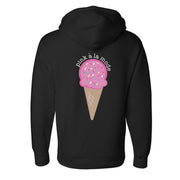 Pink a la Mode Hoodie - Black