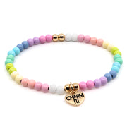 CHARM IT! - 4mm Pastel Stretch Bead Bracelet