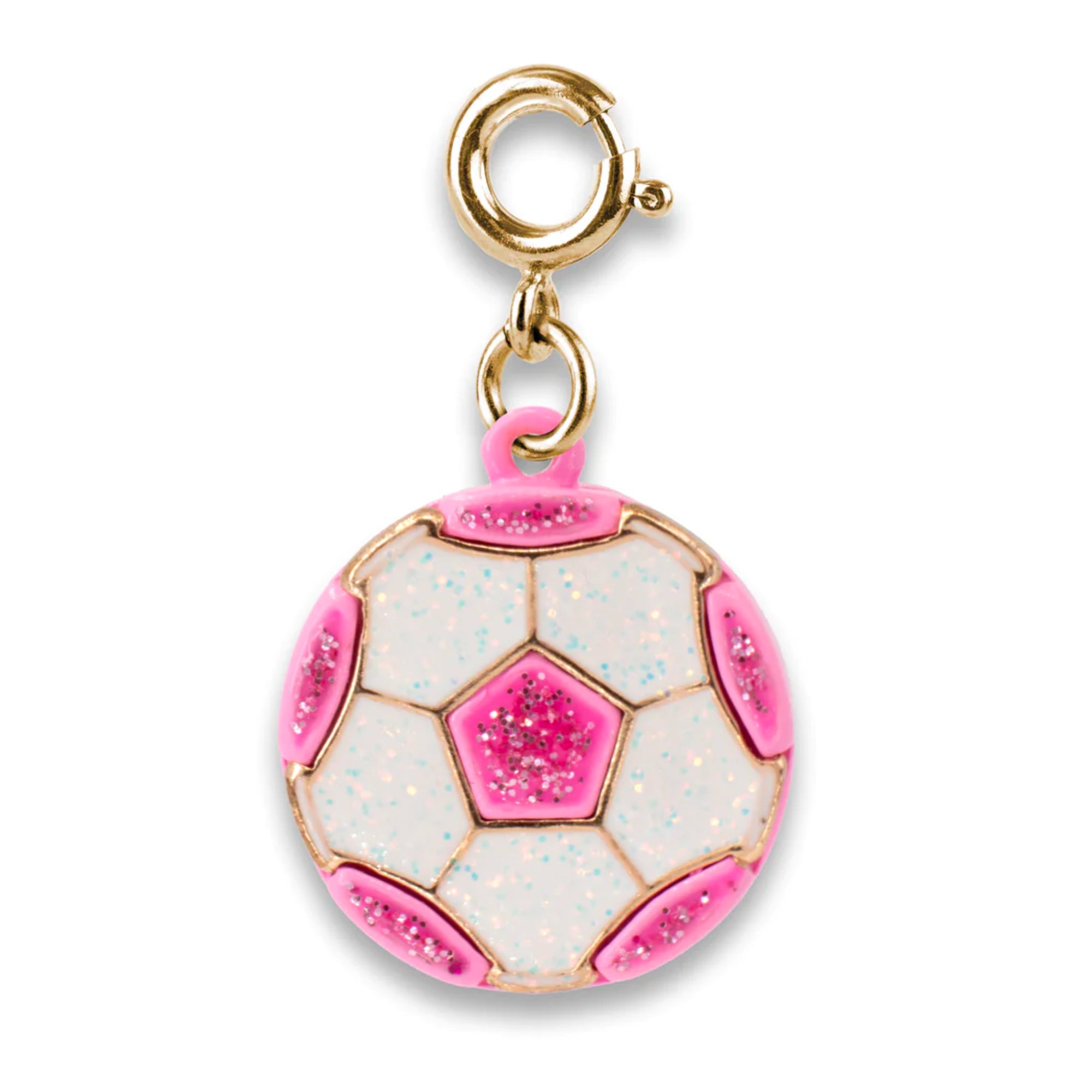 CHARM IT! - Gold Glitter Soccer Ball Charm