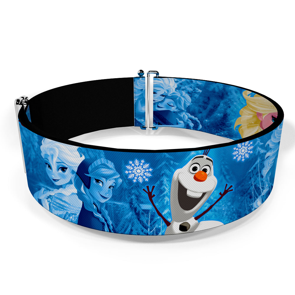 Cinch Waist Belt - Frozen Character Poses Blues