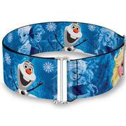 Cinch Waist Belt - Frozen Character Poses Blues