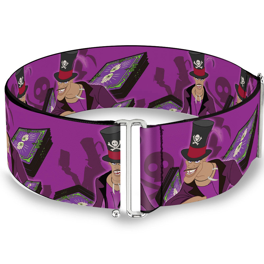 Cinch Waist Belt - Dr Facilier Tarot Card 2-Poses Shadow Man Skull & Crossbones Purples