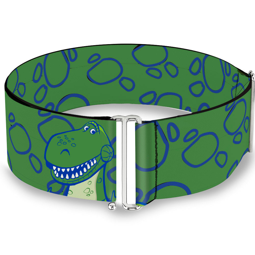 Cinch Waist Belt - Toy Story Rex Smiling Spots Green Blue