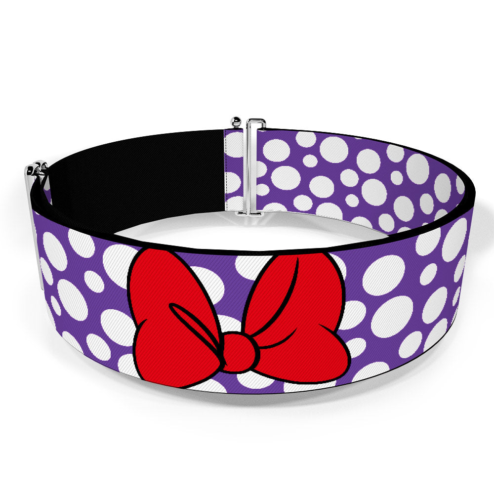 Cinch Waist Belt - Minnie Mouse Multi Dots Purple/White