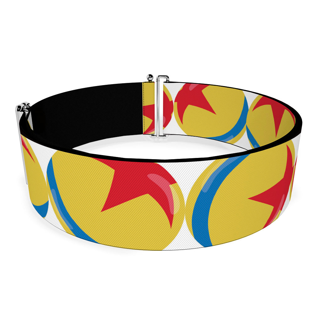 Cinch Waist Belt - Disney Pixar Luxo Ball Repeat White Yellow Blue Red