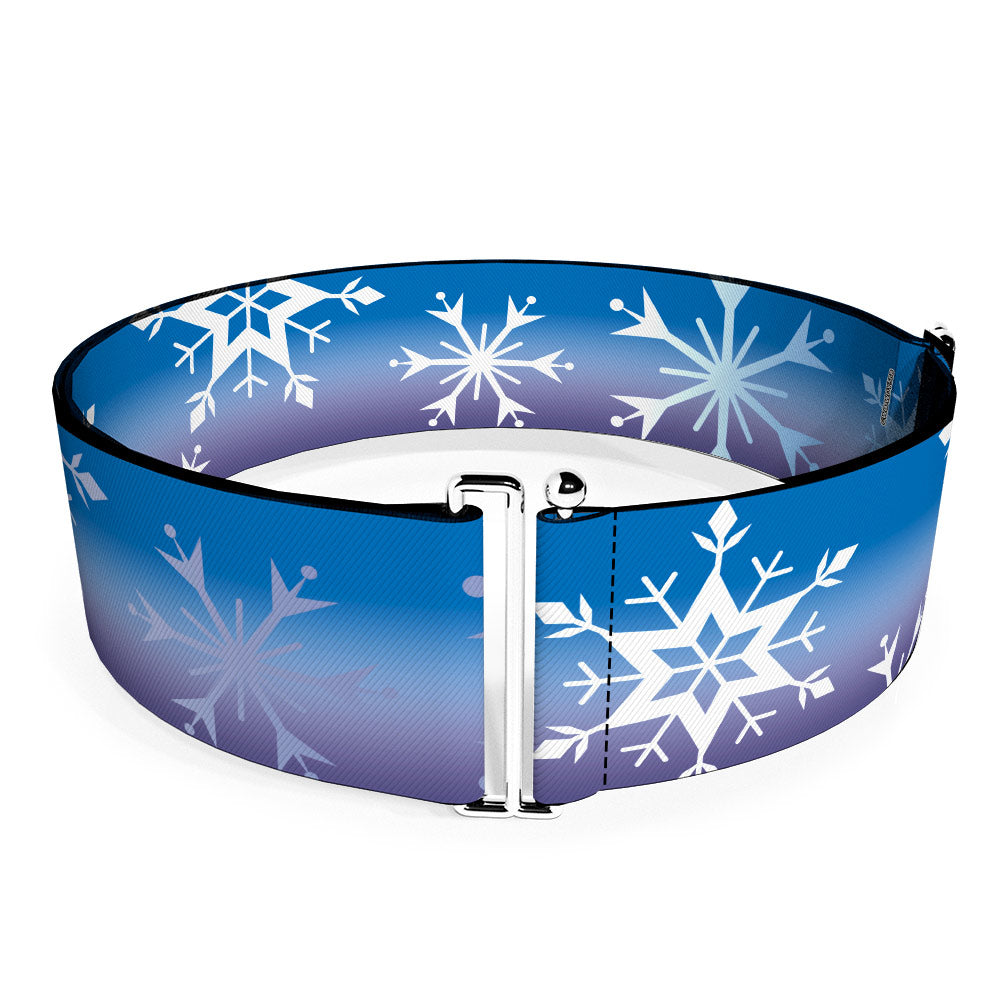 Cinch Waist Belt - Frozen II Snowflakes Blues Purples White