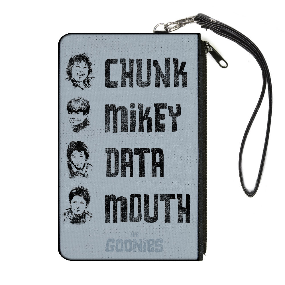 Canvas Zipper Wallet - LARGE - The Goonies CHUNK-MIKEY-DATA-MOUTH Poses Periwinkle/Black