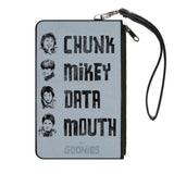 Canvas Zipper Wallet - LARGE - The Goonies CHUNK-MIKEY-DATA-MOUTH Poses Periwinkle/Black