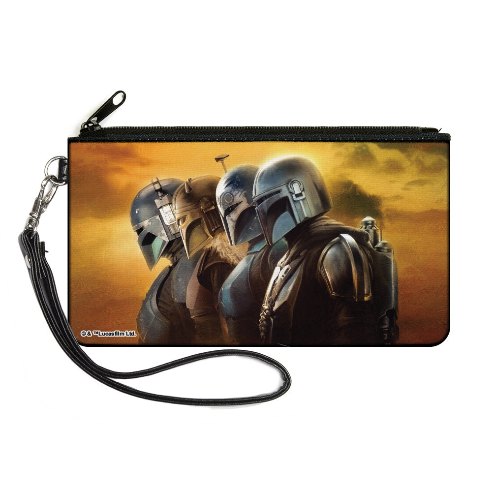 Canvas Zipper Wallet - LARGE - Star Wars the Mandalorian Series Poster Group Pose Clouds