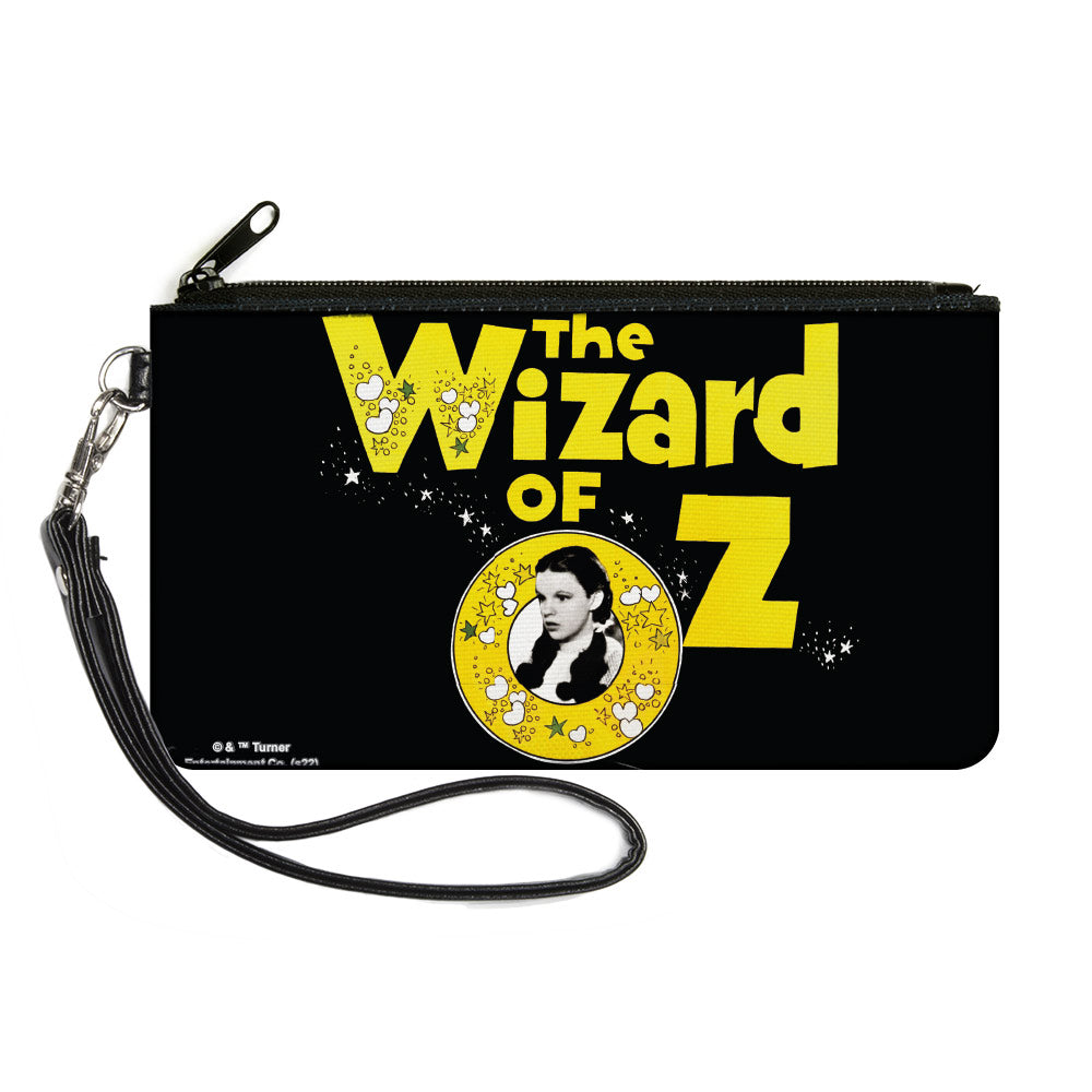 Canvas Zipper Wallet - LARGE - THE WIZARD OF OZ Dorothy Pose Black/Yellow/White