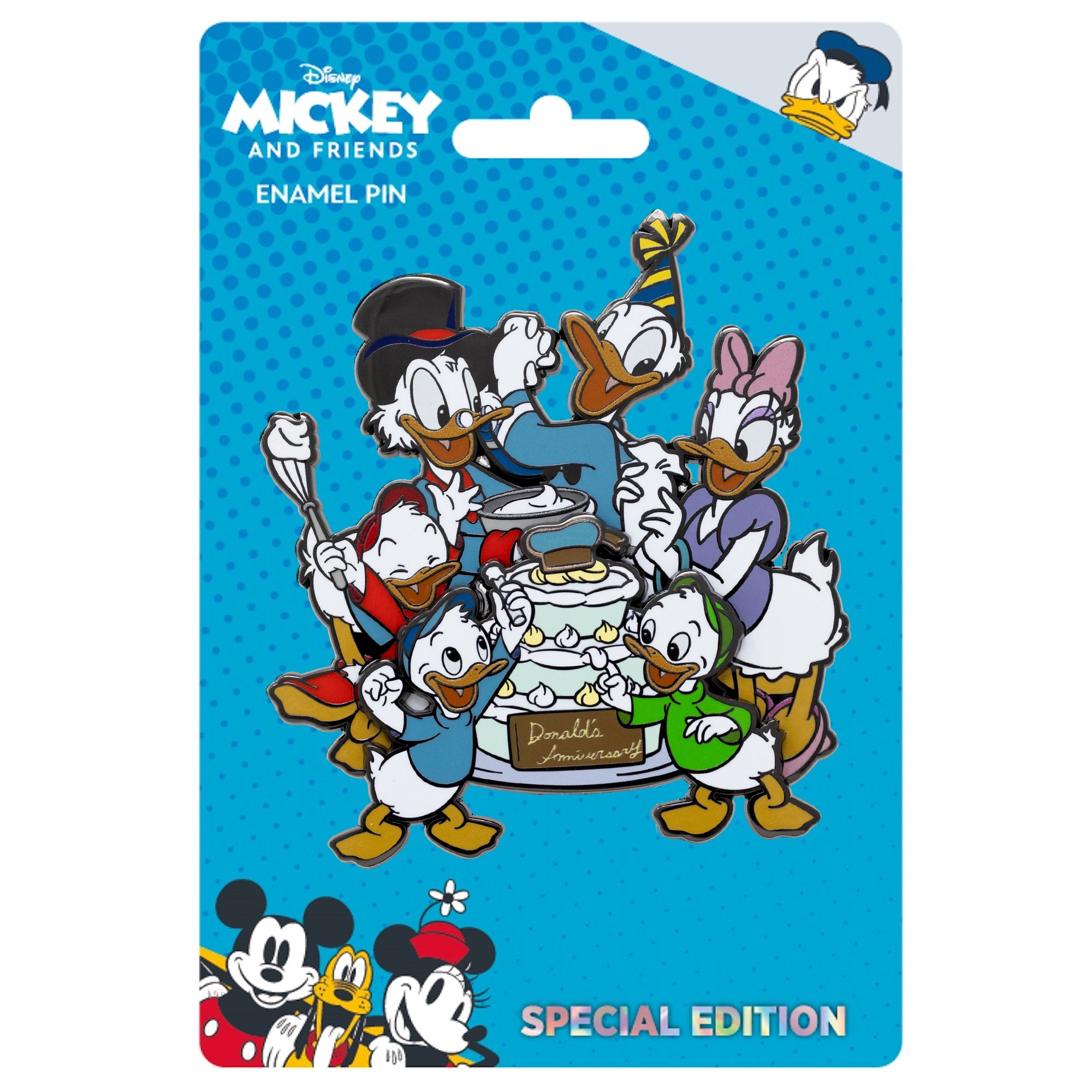 Disney Donald Duck and Crew Anniversary Celebration 3" Collectible Pin on Pin Special Edition 300 - NEW RELEASE