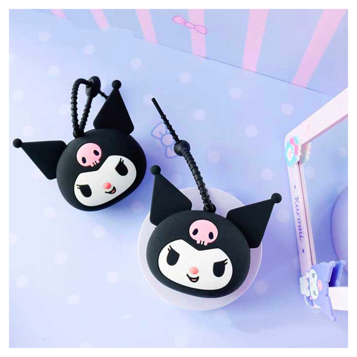 Sanrio Wallet Pouch Charm - Kuromi