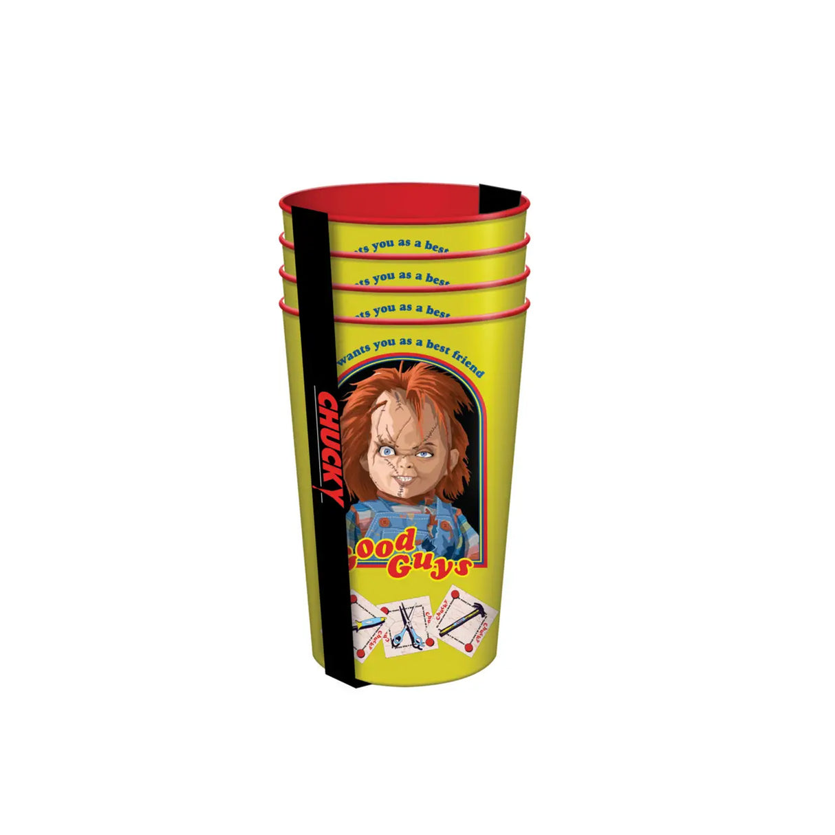 Chucky Good Guys 4pc 22oz Plastic Cup Set