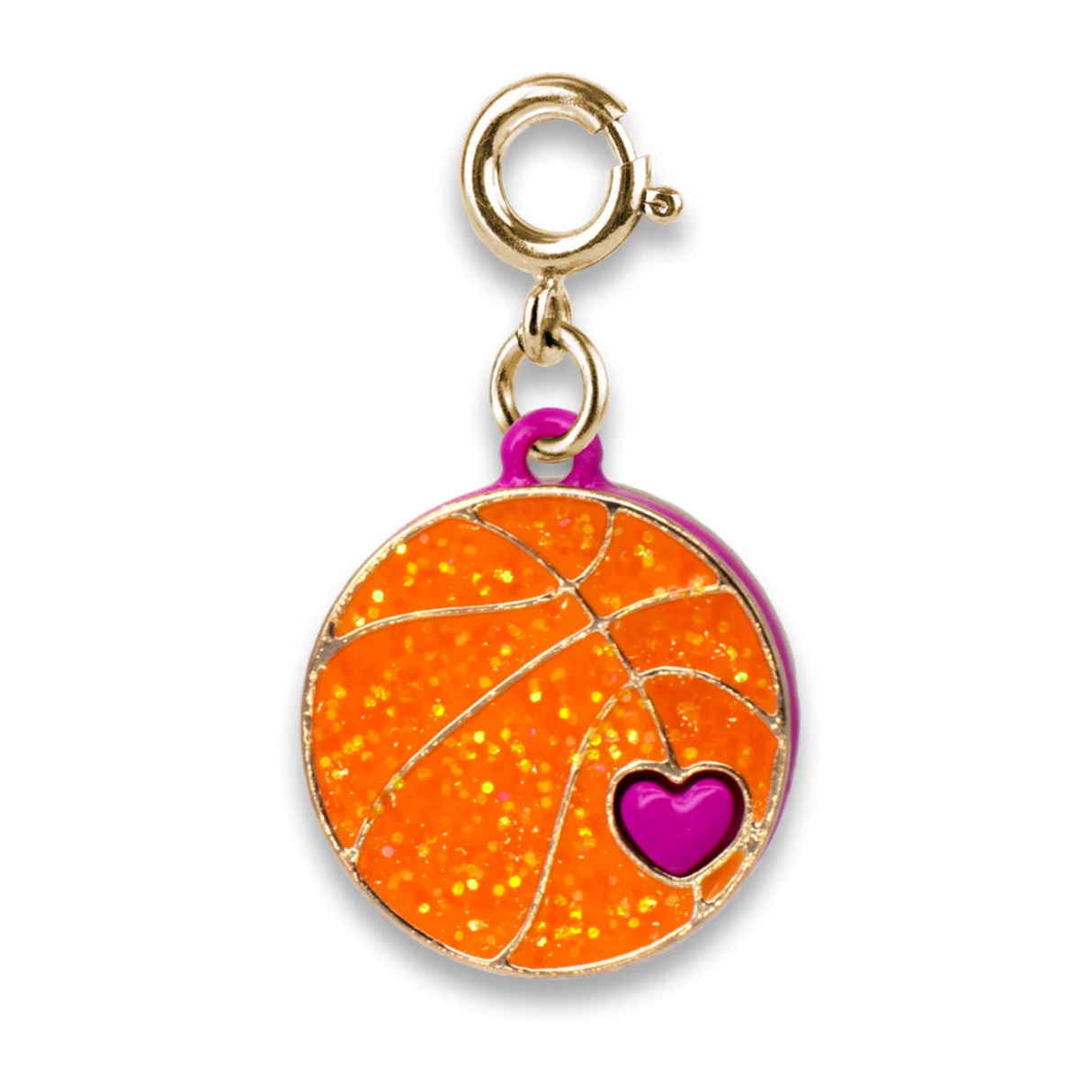 CHARM IT! - Gold Glitter Basketball Charm