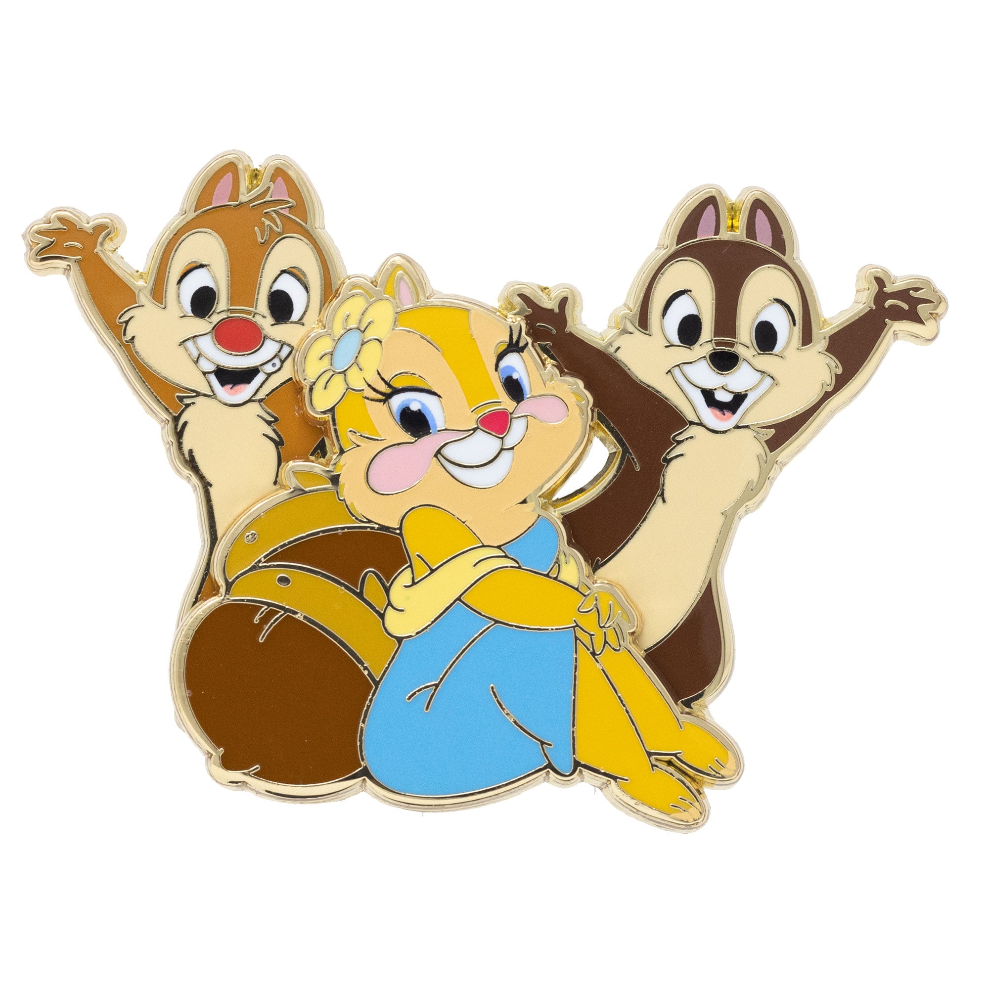 Disney Chip & Dale with Clarice 2.25" Collectible Pin on Pin - NEW RELEASE