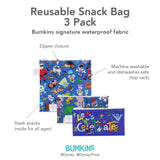 Reusable Snack Bag, 3-Pack: Disney 100 Years Celebration