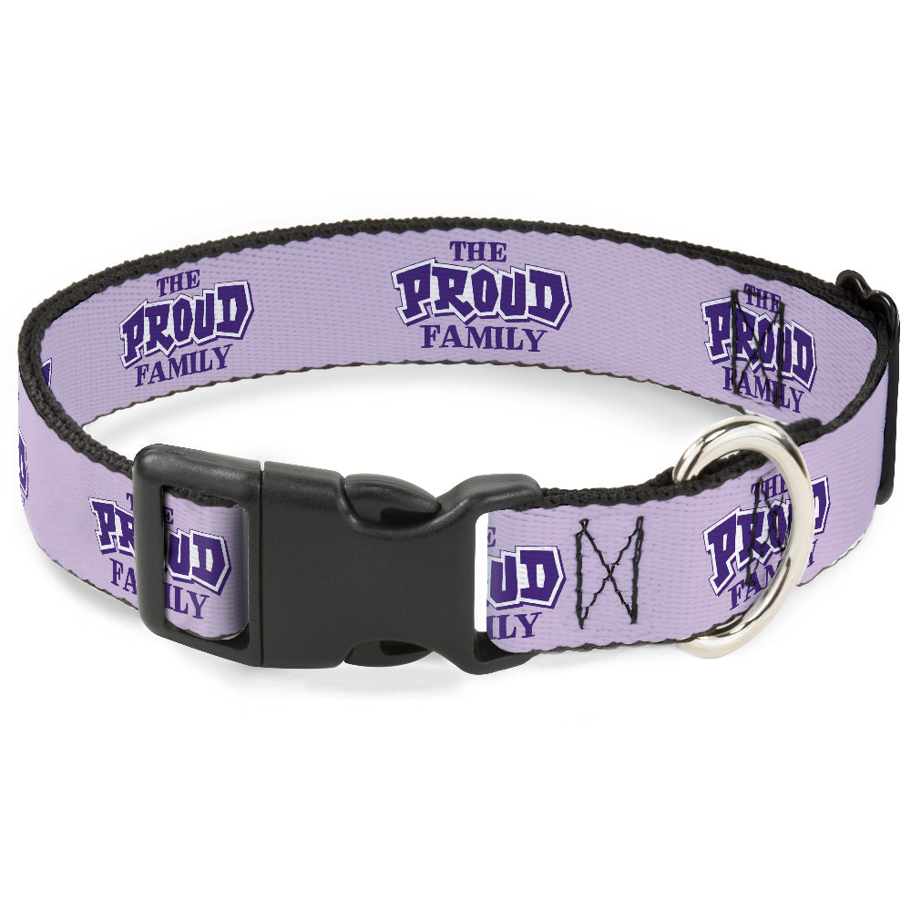 Plastic Clip Collar - THE PROUD FAMILY Title Logo Purples