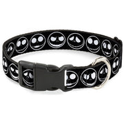 Plastic Clip Collar - The Nightmare Before Christmas Jack 5-Expressions Black/White