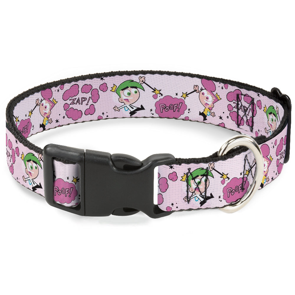 Plastic Clip Collar - The Fairly OddParents Cosmo and Wanda Wish Poses Pink